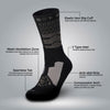 Black purple cycling socks