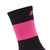 Black and fuchsia cycling socks