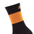 Black thick stripe orange socks