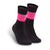 Black and fuchsia cycling socks