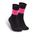 Calcetines de ciclismo negro con fucsia