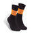 Black thick stripe orange socks