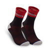 High cycling socks black with red