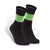 High cycling socks black with green