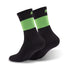 High cycling socks black with green